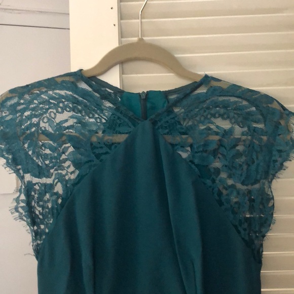 NWOT LOVER Forest Green Lace Dress, Size 6 - Picture 2 of 7